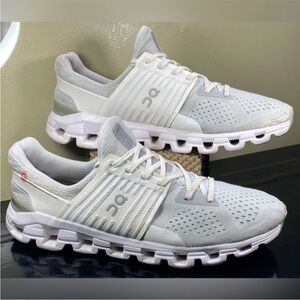 🤍🩶US 10.5- ON CLOUD 5 “White Silver” Women’s ON Running Shoes